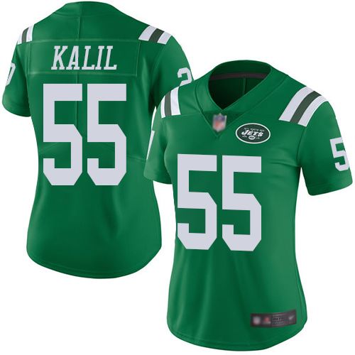 New York Jets Limited Green Women Ryan Kalil Jersey NFL Football 55 Rush Vapor Untouchable